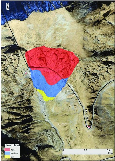 Example of snow avalanche hazard levels, generalized for the southern... | Download Scientific ...