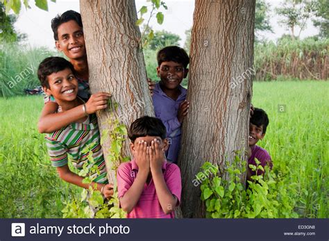 Children Playing Hide And Seek