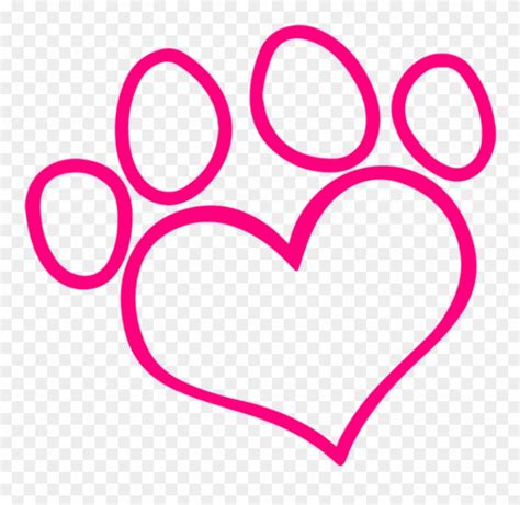 Download High Quality paw print clipart heart Transparent PNG Images ...