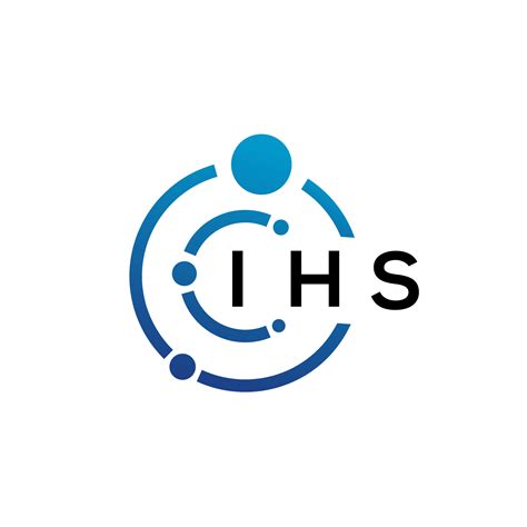 IHS letter technology logo design on white background. IHS creative ...