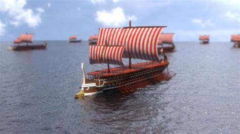 Trireme Greek Warship 3D model | CGTrader