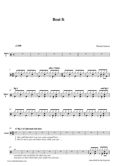 Basic drum beats sheet - lasemcms