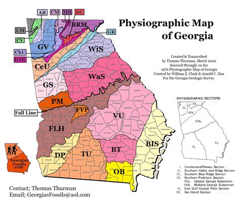 Physiographic Regions Of Georgia Map - Elaina Mariellen