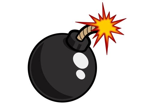 OnlineLabels Clip Art - Black Cartoon Bomb