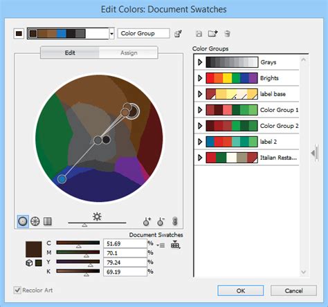 Illustrator Colour Wheel Settings: How to change the color wheel settings to show a full ...