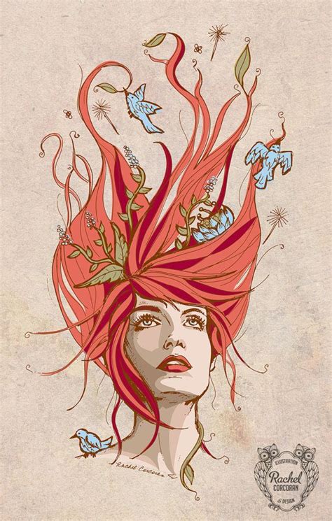 Original Illustration - Florence and The Machine - Bird Song by Rachel Corcoran - Portrait ...