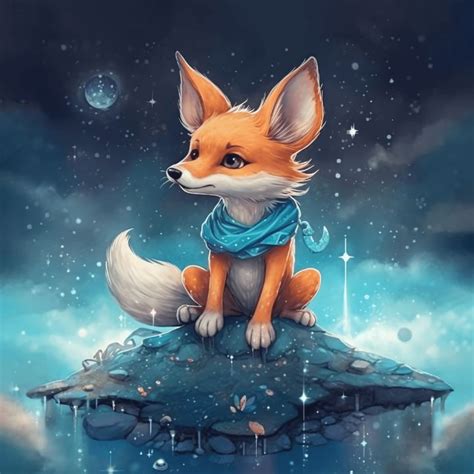 Kids Dreamy Fox Art - Watercolors for Donations - Digital Art, Animals, Birds, & Fish, Fox - ArtPal