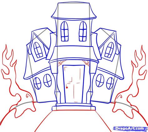 how to draw a mansion step by step - Piercing Account Gallery Of Images