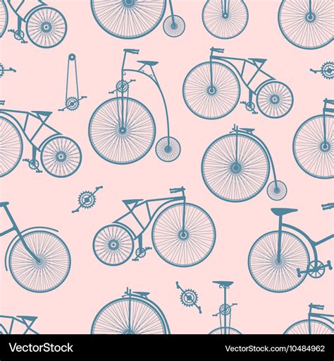 Background bicycle seamless Royalty Free Vector Image