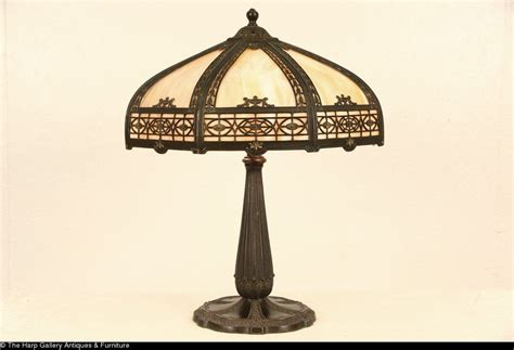 Stained Glass 1915 Antique Table Lamp, 8 Panel | Antique table lamps, Table lamp, Lamp