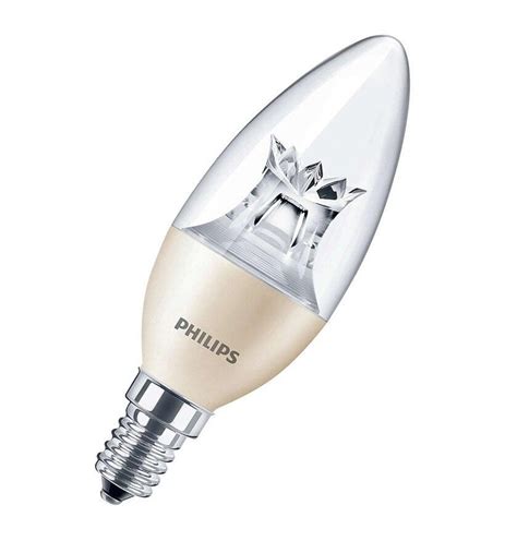 Philips LED DimTone Candle 5.5W E14 Dim 2700K Clear | Lightbulbs Direct