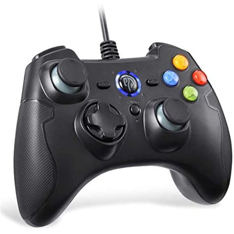 Wired Gaming Controller, PC Game Joystick With Dual-Vibration Turbo And ...