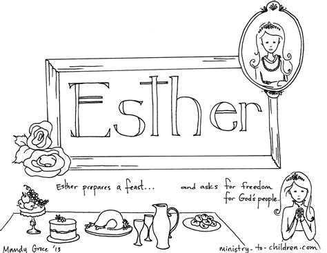 "Book of Esther" Bible Coloring Page | Bible coloring pages, Esther ...