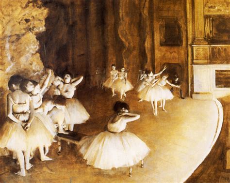 The Ballet Rehearsal on Stage, 1874 - Edgar Degas - WikiArt.org