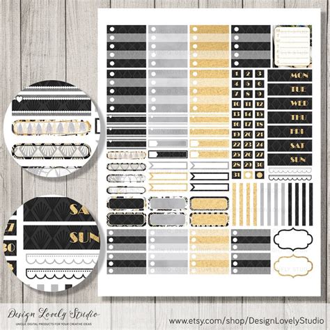 Printable New Year Planner Stickers New Year's Weekly - Etsy