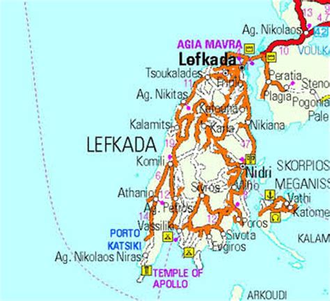 Lefkada Beaches Maps