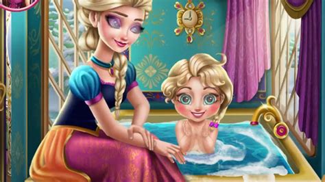 Baby Elsa Takes a Bath - Frozen Games for Kids - YouTube