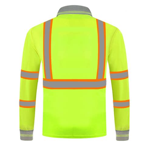 Mens Safety Shirts Long Sleeve Construction Overall Reflect- yoweshop