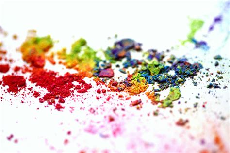 Colored Powder on White Canvas · Free Stock Photo