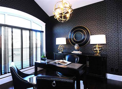 Stunning Wallpapers in 20 Home Office and Study Spaces | Home Design Lover