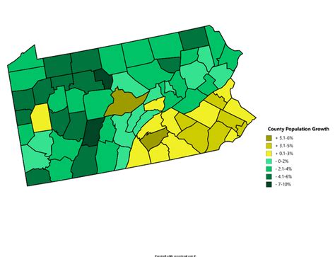 Pennsylvania population growth 2018-2019 : r/MapPorn