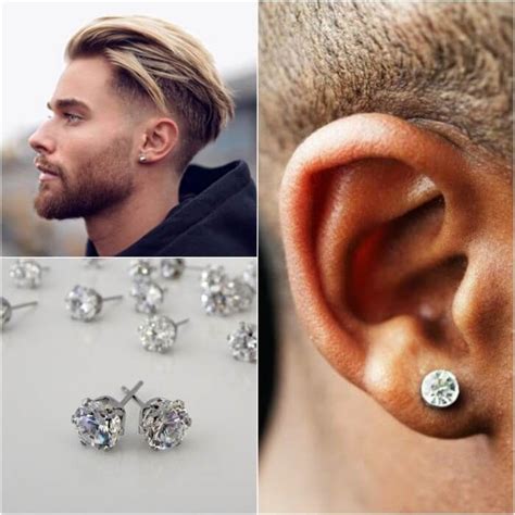 Best Men's Ear Piercing Ideas - Where to Buy Mens Earrings - PositiveFox.com | Ear piercings ...