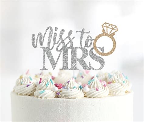 Miss to Mrs Cake Topper From Miss to Mrs Cake Topper Bridal | Etsy