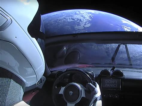 Last photo of Starman and Tesla Roadster after Falcon Heavy launch - Business Insider