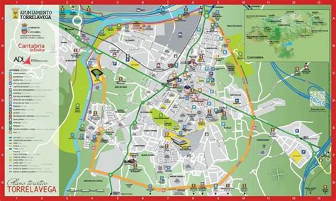 Mapa de turismo de Torrelavega | Mapas, Folleto turistico y Mapa de cantabria