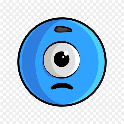 Illustration of blue emoji face on transparent background PNG - Similar PNG