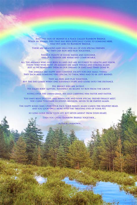 Rainbow Bridge Printable Poem