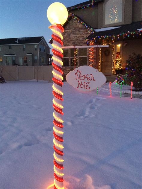 North Pole Sign! | Christmas decorations diy outdoor, Diy christmas lights, Diy christmas light ...