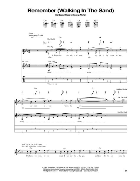 Remember (Walking In The Sand) by Aerosmith - Guitar Tab - Guitar ...