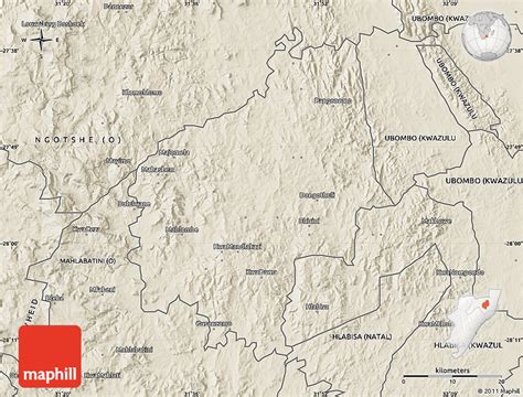 Shaded Relief Map of NONGOMA (O)