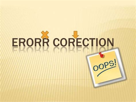 Error Correction Teacher Training