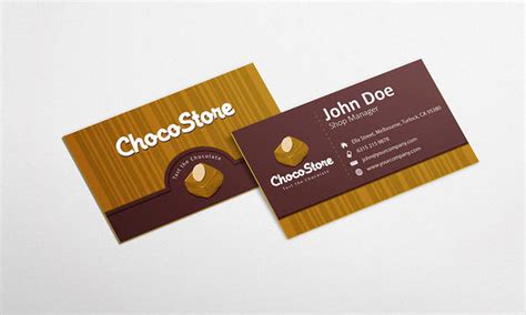 Free Chocolate Business Card Design Template by GraphicsParty on DeviantArt