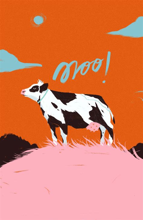 MOO! - Cow illustration by Marina Astudillo on Dribbble