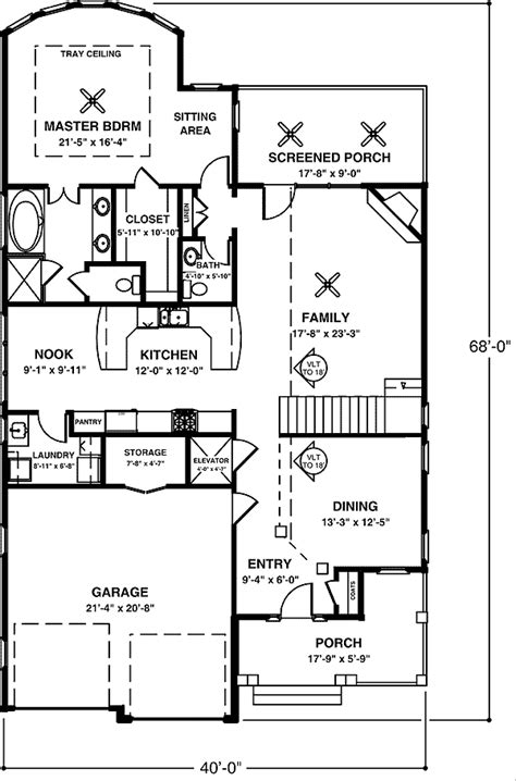 Spacious Narrow Lot Design with Elevator - 20036GA | Architectural ...