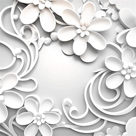 Vintage White Flowers Background · Creative Fabrica