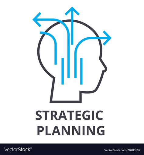 Strategic planning thin line icon sign symbol Vector Image