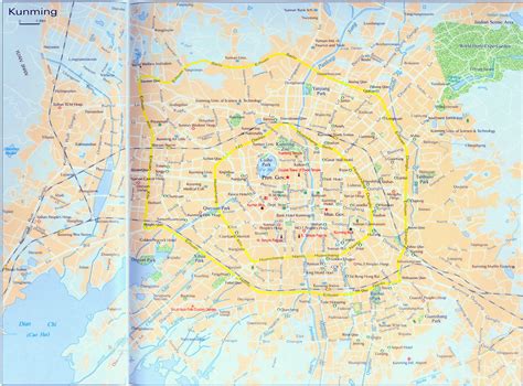 All-around Kunming City Map, map of Kunming, Kunming tours, Kunming ...