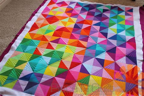 Piece N Quilt: Half Square Triangle Quilt - Custom Machine Quilting by ...