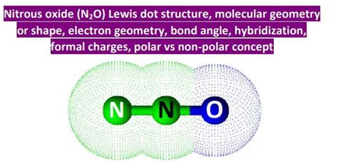 N2O Lewis structure, molecular geometry or shape, electron geometry, bond angle, hybridization ...