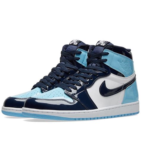 Air Jordan 1 Retro High OG W Obsidian, Blue Chill & White | END.