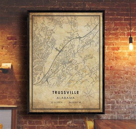 Trussville Map Print Trussville Map Alabama Map Art - Etsy