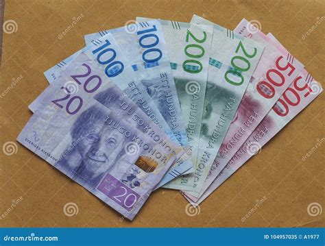 Swedish Krona Notes, Sweden Stock Image - Image of banknote, finance: 104957035