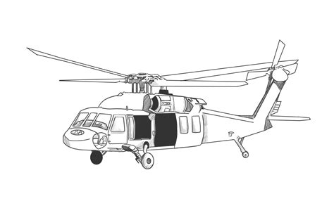 Helicopter Printable Coloring Pages