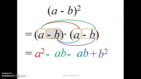 Kvadrat binoma, objašnjenje formula - YouTube