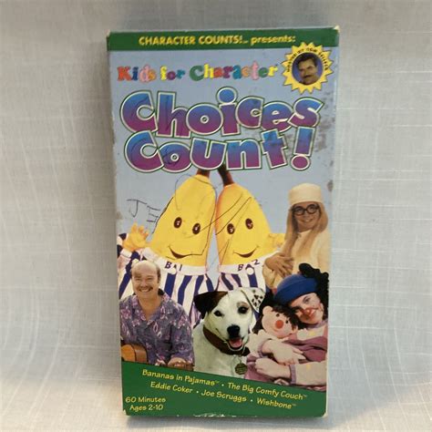 Kids for Character: Choices Count! (VHS, 1997) Bananas In Pajamas w/ Tom Selleck 45986021182 | eBay