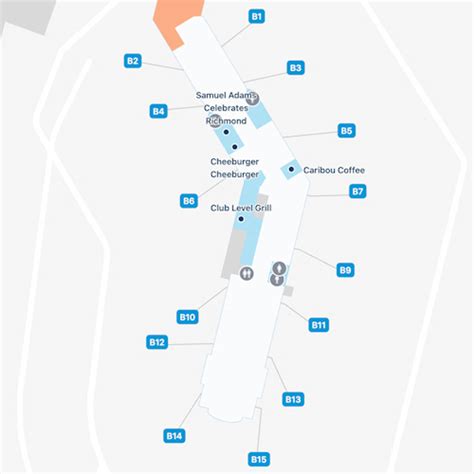 Richmond Airport RIC Main Terminal Map